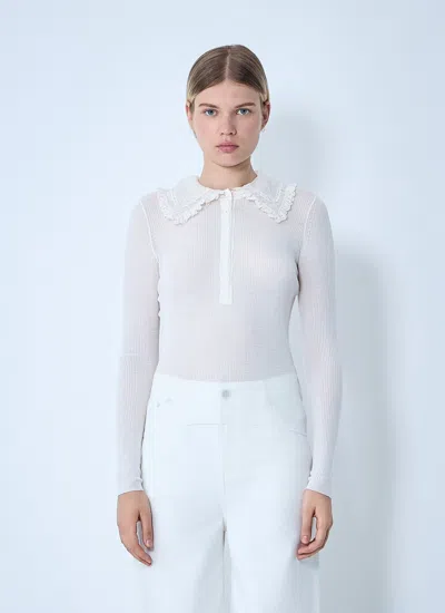 CHLOÉ CHLOÉ WOMEN COLLARED HENLEY TOP