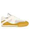 Chloé Kick Mixed Leather Retro Low-top Sneakers In White