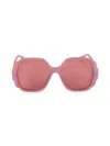 Chloé Women's Core 55mm Oversized Square Sunglasses In Pink