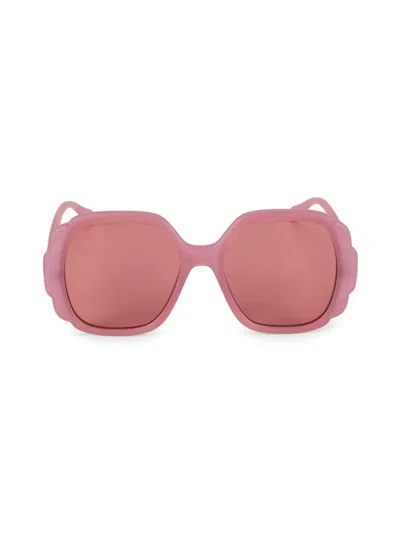 Chloé Women's Core 55mm Oversized Square Sunglasses In Pink