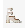Chloé Womens Cream Alizè Multiple-strap Goatskin Sandals In Cream