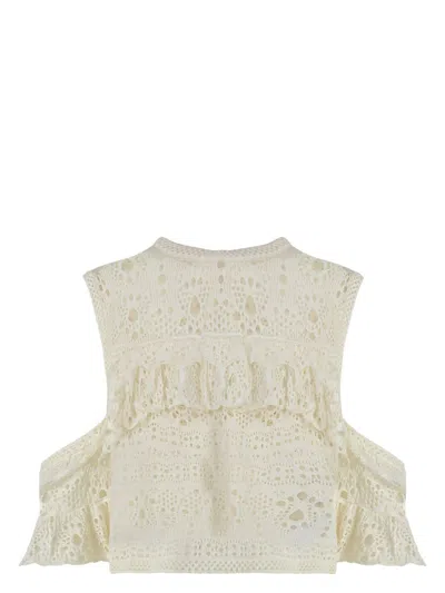 CHLOÉ WOMEN'S CROCHET KNIT TOP