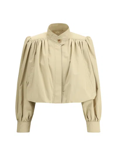 Chloé Women Cropped Jacket In Neutral