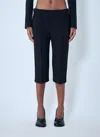 Chloé Tailored Wool Crepe Capri Pants In Black