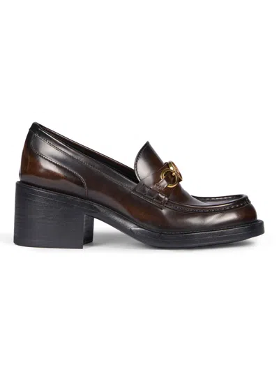 Chloé Loafer Mit Hufeisenschnalle In Brown