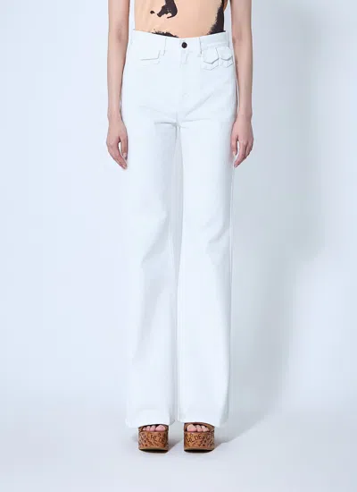 Chloé High-rise Straight-leg Jeans In White