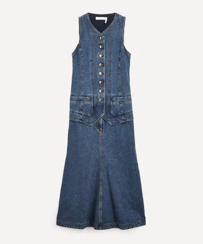 Chloé Chloe Women's Denim Midi-dress