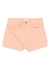 Chloé Chloe Women Salmon Denim Shorts In Multi