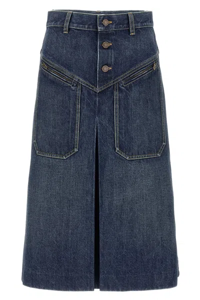 CHLOÉ CHLOÉ WOMEN DENIM SKIRT