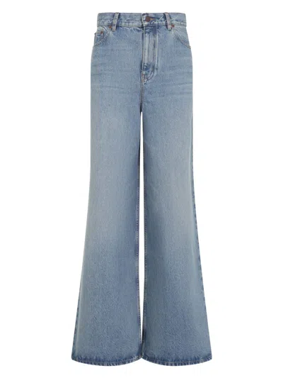 CHLOÉ WOMEN'S DENIM WIDE-LEG JEANS