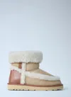 Chloé Dolcie Shearling-trimmed Suede Ankle Boots In Multi