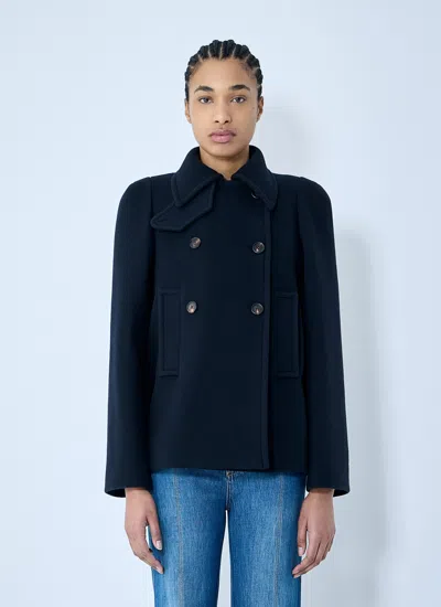 Chloé Women Double-breasted Jacket In Blue