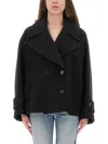 Chloé Women Double-breasted Jacket With Peaked Lapels In Black