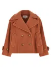 Chloé Double Breasted Jacket Buttoned Cuffs Pockets Lapels In Pink