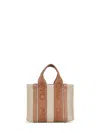 Chloé Women Dusty Tan Woody Small Tote Bag In Multi