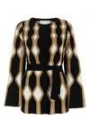 Chloé Embroidered Wool Blend Cardigan