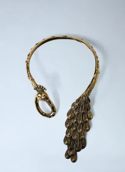 Chloé Women Feather Necklace In Gold