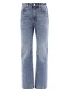 Chloé Denim Trousers With Belt Loops And Contrast Stitching In Light Blue