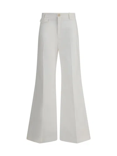 Chloé Women Flare Pants In White