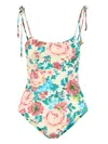 Chloé Floral Print One-piece Swimsuit With Adjustable Straps