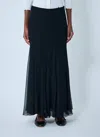 Chloé Women Fluid Silk Maxi Skirt In Black