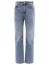 Chloé Foggy High-rise Jeans With Monogram-charm In Blue