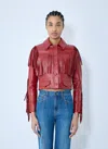 Chloé Women Fringed Leather Jacket