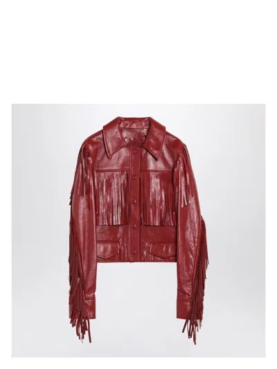 CHLOÉ WOMEN'S FRINGED LEATHER JACKET