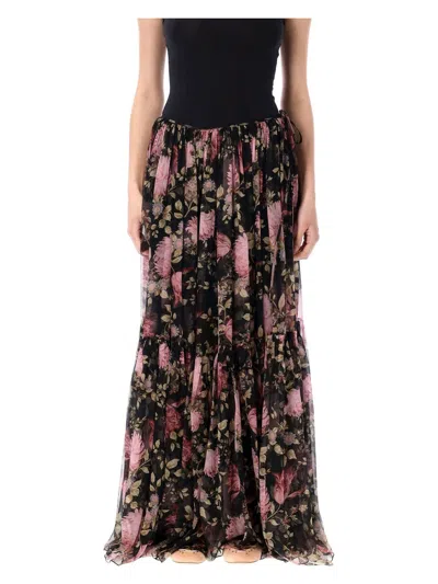 CHLOÉ WOMEN'S GATHERED MAXI SKIRT