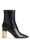Chloé Bottines À Talon Georgia Femme Noir Taille 38 100% Cuir D'agneau In Black
