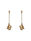 Chloé Chain Detailed Geometric Shape Dangling Earrings In Gold