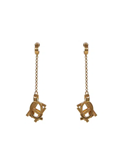 CHLOÉ CHLOÉ WOMEN GOLD CHLOÉ LETTERS DROP EARRINGS