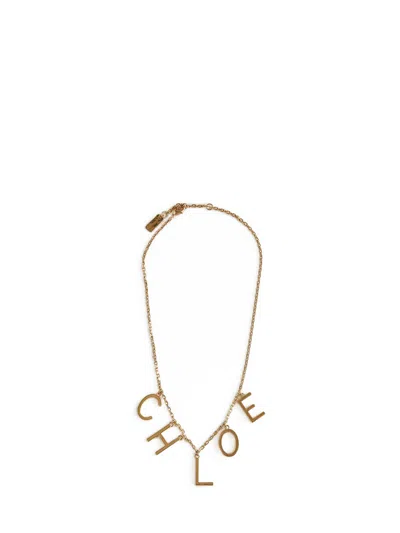 Chloé Women Gold  Letters Necklace