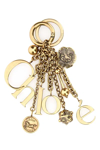 Chloé Chloe Women Gold Metal Chloe Symbols Keyring