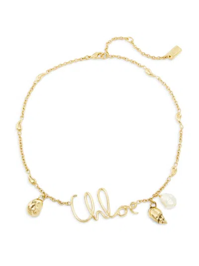 Chloé Women's Goldtone & Imitation Pearl "" Pendant Necklace