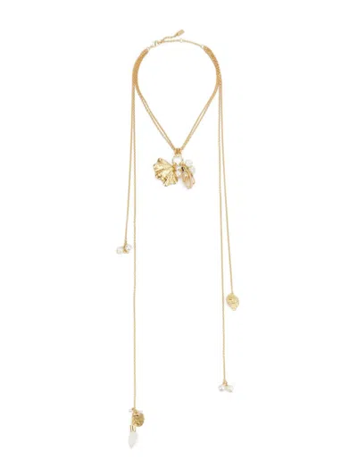 Chloé Women's Goldtone, Pearl & Shell Necklace In Pink