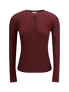 Chloé Pull Henley En Maille De Laine Extrafine In Multi