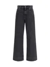 Chloé Women High-waisted Cropped Denim Jeans In Black