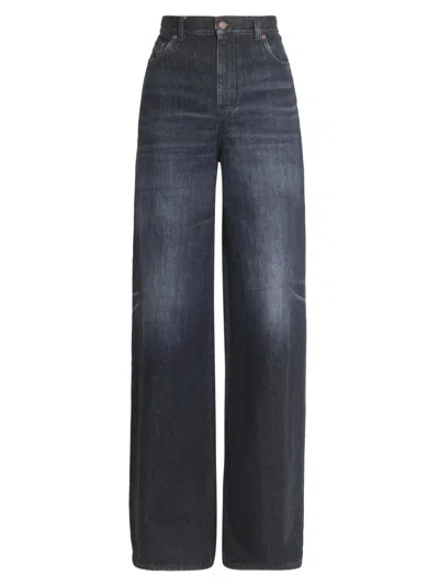 Chloé Women's High-rise Wide-leg Jeans In Black