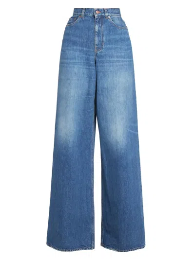Chloé Women's High-rise Wide-leg Jeans In Blue