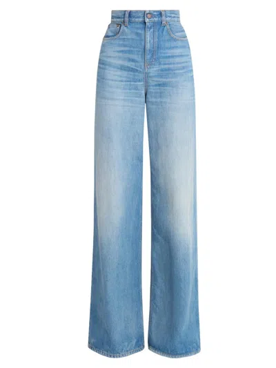 Chloé Women's High-rise Wide-leg Jeans In Blue