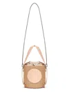 Chloé Small Horse Medal Tote Bag Pink In Apricotpin