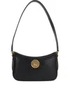 Chloé Horse Medal Leather Shoulder Bag In Black