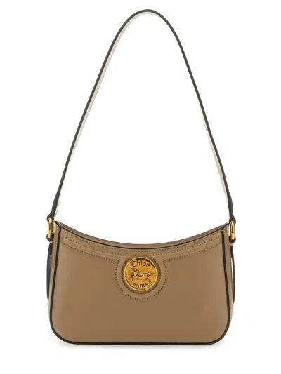 Chloé Women Horse Medal Shoulder Bag In White