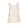 Chloé Dot Silk Jacquard Sleeveless Peplum Blouse In Neutral