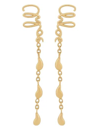 CHLOÉ WOMEN'S ICONIC GOLD DANGLING EARRINGS