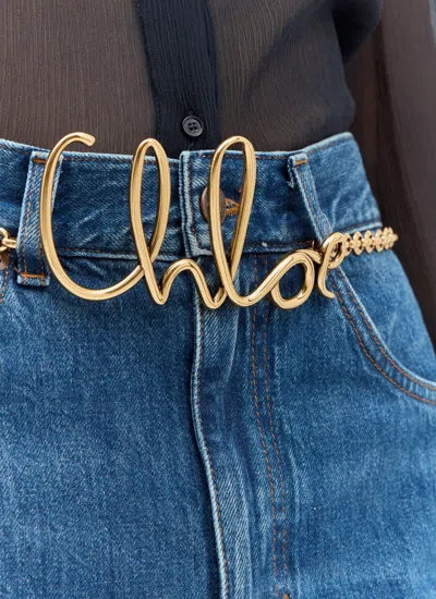 Chloé Women Iconic Small Belt In Gold