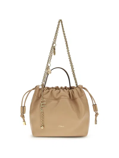 Chloé Women Icons Leather Chain Shoulder Bag In Brown
