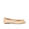 Chloé Iris Beige Leather Ballerinas In Blushy Beige