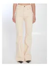 Chloé Women's Ivory Flared Denim Trousers